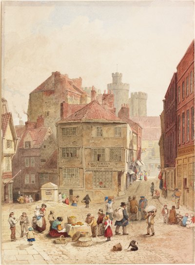 The Castle, Newcastle upon Tyne, from the North West by John Wykeham Archer